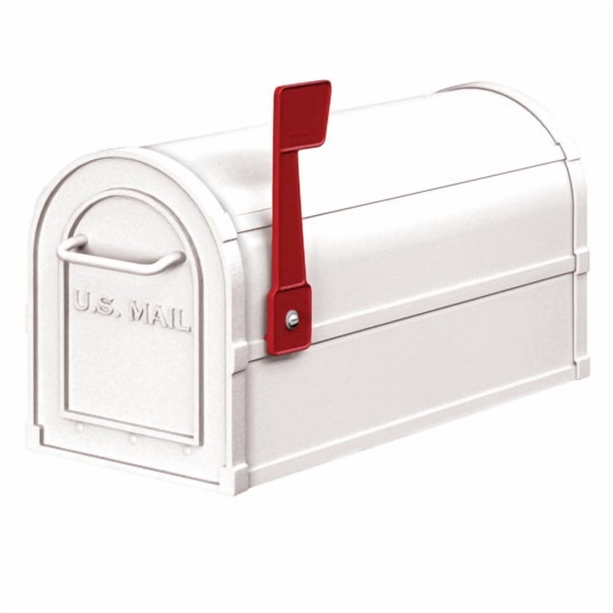 Salsbury 4800 Series Heavy Duty Rural Mailbox, White, Aluminum
