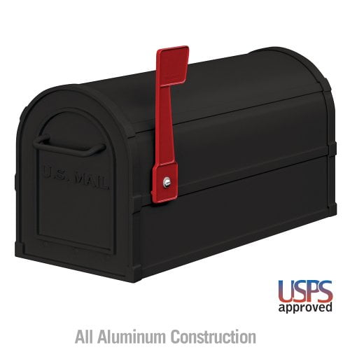 Salsbury 4850BLK Heavy Duty Rural Mailbox - Black