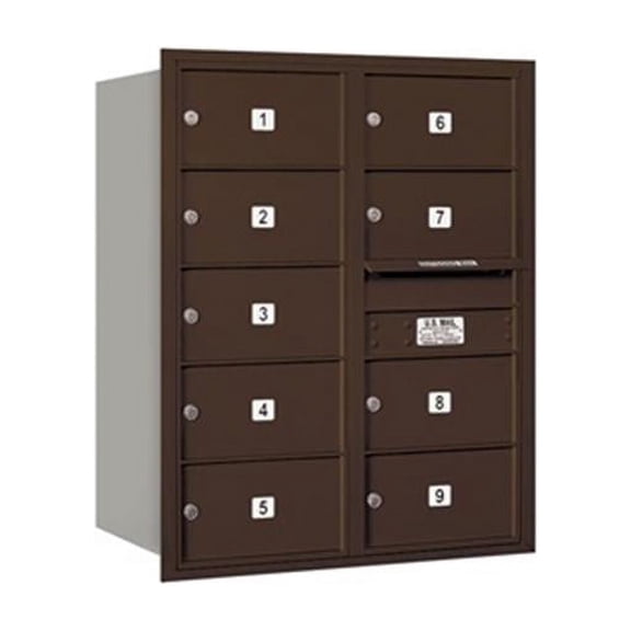 Salsbury 4C Horizontal Mailbox 10 Door High Unit - 37.50 Inches - Double C