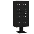 thumbnail image 1 of Salsbury  Salsbury 4C Pedestal Mailbox Includes 13 Inch High Pedestal And Master Commercial Locks - Maximum Height Unit - 72 Inches - Double Column - 1 Mb2 Door - 6 Mb3 Doors - 2 Pls - Black, 1 of 1