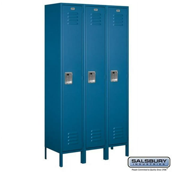 Salsbury 51365BL-U 45 In. W X 78 In. H X 15 In. D Single Tier Extra Wide Metal Locker Unassembled In Blue