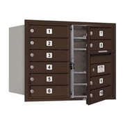 Salsbury 6 Door High Unit - Bronze - Double Column - 10 MB1 Doors - Front Loading