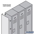 thumbnail image 1 of Salsbury 77355GY Finished End Panel For 5 Feet High 15 Inch Deep Metal Locker - Gray, 1 of 2
