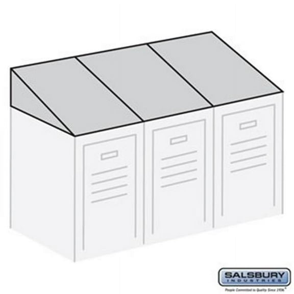 Salsbury 77755GY 12 x 15 in. Sloping Hood for Up to 3 Metal Locke, Gray