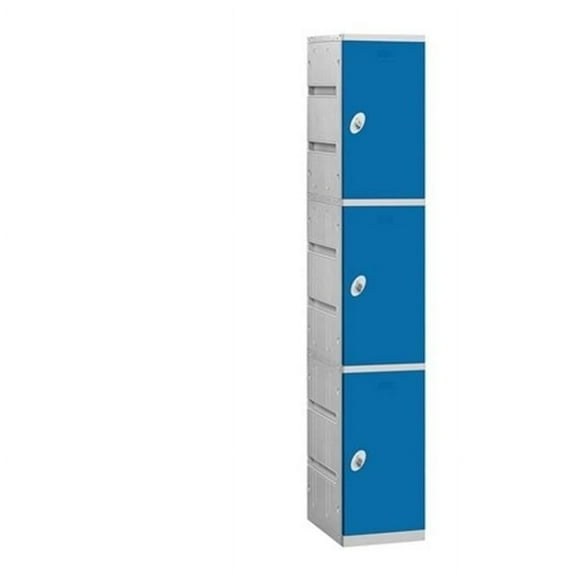Salsbury Unassembled Triple Tier 1 Wide Locker Color Blue
