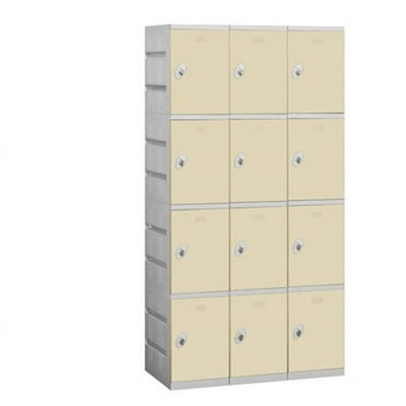 Salsbury 94168TN-U Unassembled Four Tier 1 Wide Locker Color Tan