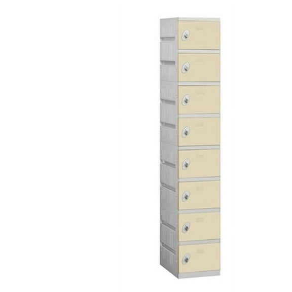 Salsbury 98168TN-U D 8-Tier Plastic Lockers Unassembled In Tan