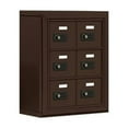 thumbnail image 1 of Salsbury  Cell Phone Storage Locker 3 Door High Unit - 5 Inch Deep Compartments - 6 A Doors - Bronze - Surface Mounted - Resettable Combination Locks, 1 of 1