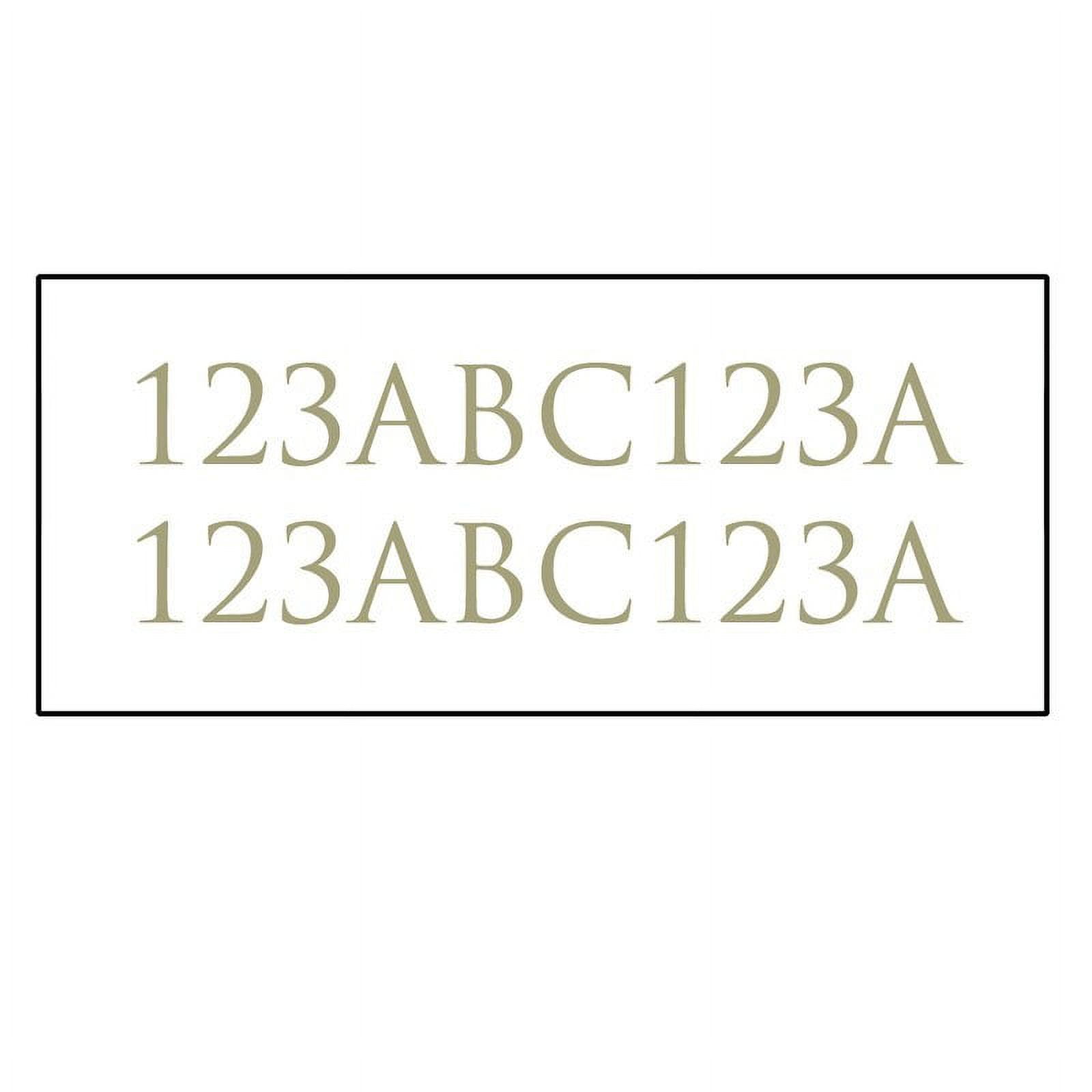 Salsbury Custom Horizontal Numbers / Letters
