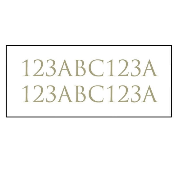 Salsbury Custom Horizontal Numbers / Letters