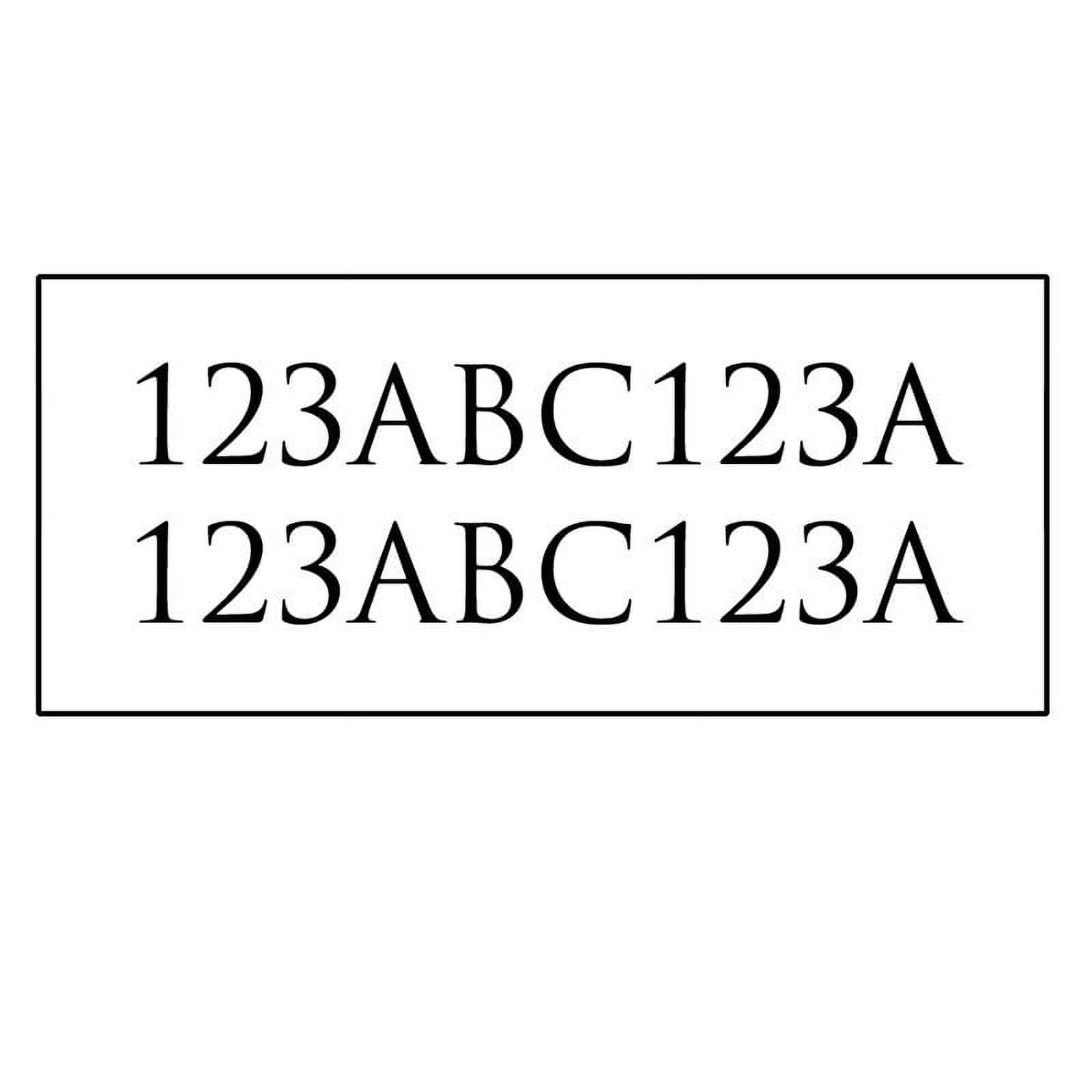 Salsbury Custom Horizontal Numbers / Letters