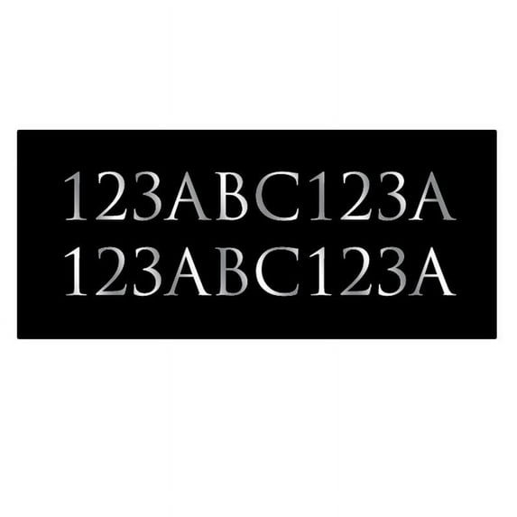 Salsbury Custom Horizontal Numbers / Letters