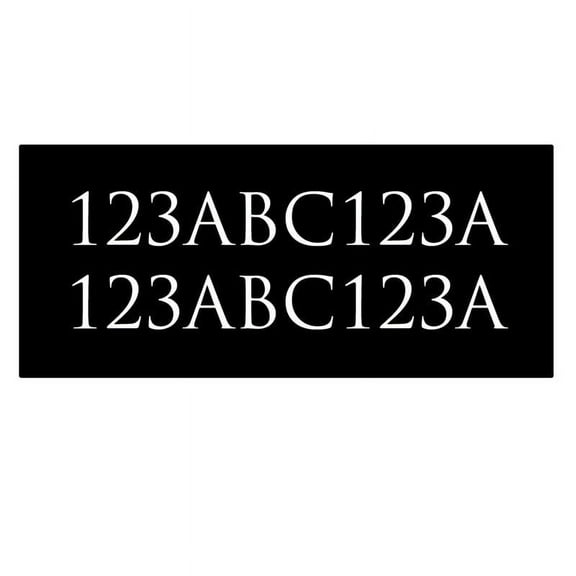 Salsbury Custom Horizontal Numbers / Letters