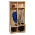 thumbnail image 1 of Salsbury  Double Tier S Style Designer Wood Locker - Black - 15 in., 1 of 2