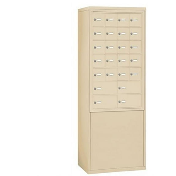 Salsbury  Free-Standing Enclosure for #19075-24 and #19078-24 - Recessed Mounted Cell Phone Lockers - Sandstone
