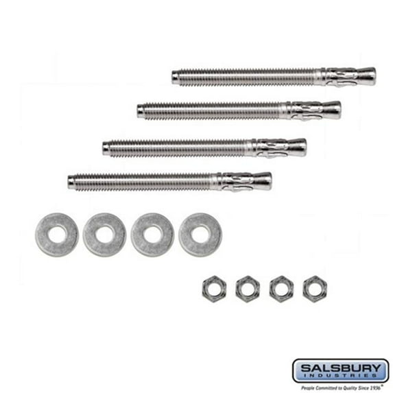 Salsbury Industries 0.5 x 5.5 x 0.5 in. Expansion Wedge Anchor Pedestal Mounting Kit for Universal Pedestal