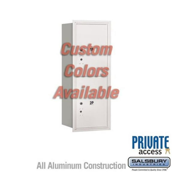 Salsbury Industries 10 Door Height Unit 37.875 in. Custom Rear Loading & Private Access Recessed Mounted 4C Horizontal Mailbox