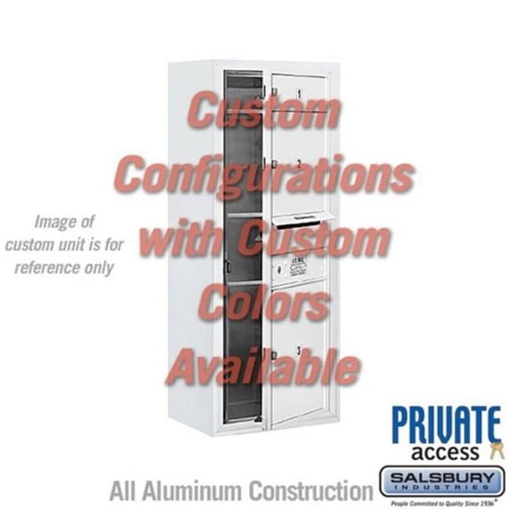 Salsbury Industries 3810S-CCFP 10 Door Height Unit 38.5 in. Front Loading & Private Access, Surface Mounted 4C Horizontal Mailbox Unit