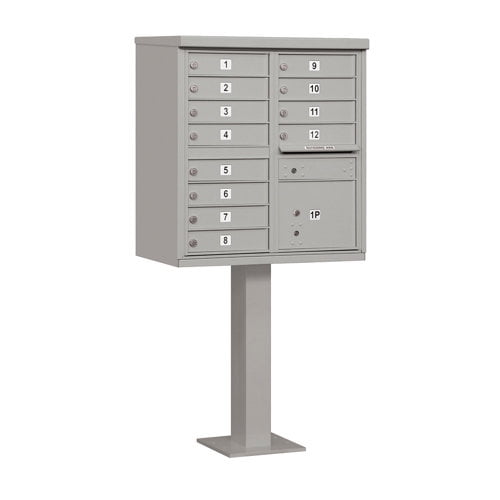 Salsbury Industries 3312GRY-P Cluster Box Unit - 12 A Size Doors - Type II - Gray - Private Access