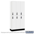 thumbnail image 1 of Salsbury Industries 42365AW-R 12 in. Wide Premier Wood Locker - Double Tier - 3 Wide - 6 ft. High - 15 in. Deep - Arctic White - Resettable Combination Locks, 1 of 1