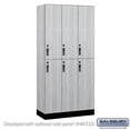 thumbnail image 1 of Salsbury Industries 42368ST 12 in. Wide Premier Wood Locker - Double Tier - 3 Wide - 6 ft. High - 18 in. Deep - Silver Teak - Hasp, 1 of 1