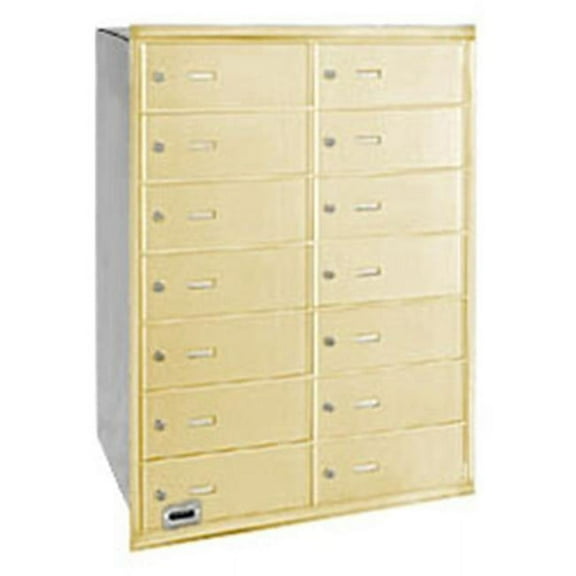 4B+ Horizontal Mailbox - 14 B Doors - Sandstone - Rear Loading - USPS Access
