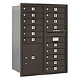 thumbnail image 1 of Salsbury Industries 15 Door Rear Load 4C Horizontal Mail Center with 1 Parcel Locker, 1 of 3