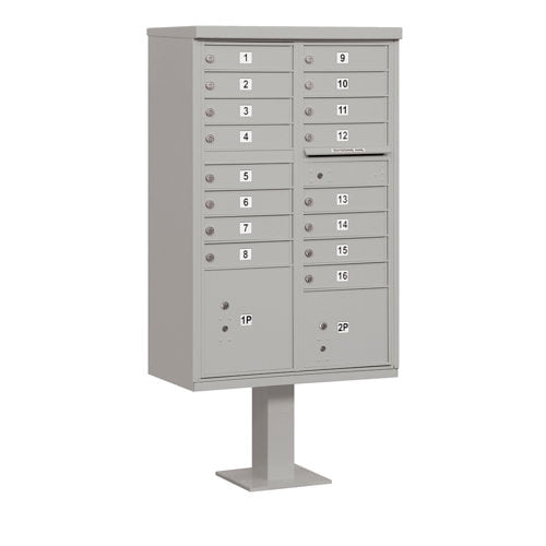 Salsbury Industries 16 Door Rear Load Cluster Box Unit with 2 Parcel ...