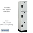 thumbnail image 1 of Salsbury Industries 18-23168GRY 18 in. Wide Triple Tier Designer Wood Locker, Gray - 1 x 6 ft. x 18 in., 1 of 1
