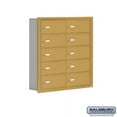 thumbnail image 1 of Salsbury Industries 19055-10GRK Cell Phone Storage Locker - 5 Door High Unit (5 Inch Deep Compartments) - 10 B Doors - Gold - Recessed Mounted - Master Keyed Locks, 1 of 4