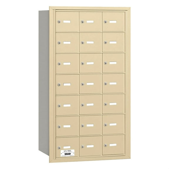 4B+ Horizontal Mailbox - 21 A Doors - Sandstone - Rear Loading - USPS Access