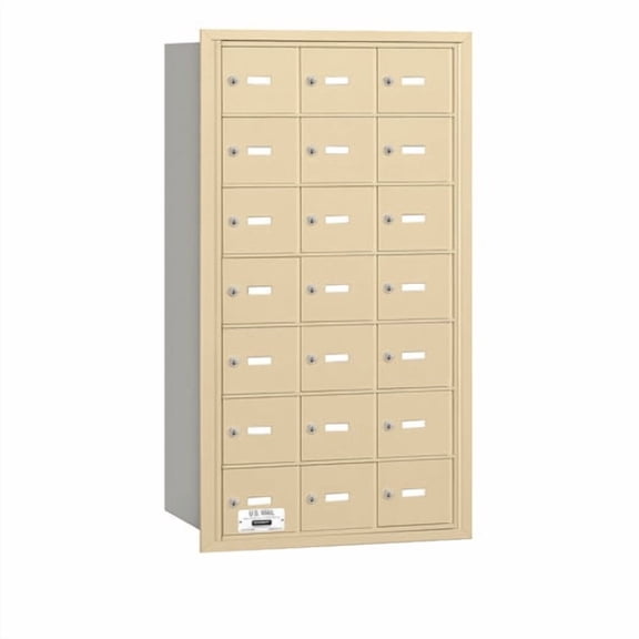 Salsbury Industries 21 Door Rear Load 4B Horizontal Aluminum  Mail Center