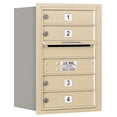 thumbnail image 1 of 6 Door High Recessed Mounted 4C Horizontal Mailbox with 4 Doors in Sandstone with Private Access - Rear Loading, 1 of 3