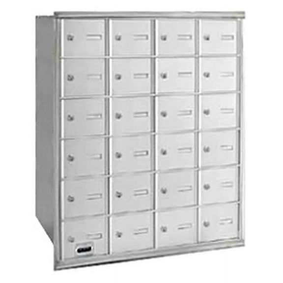 4B+ Horizontal Mailbox - 24 A Doors - Aluminum - Rear Loading - USPS Access