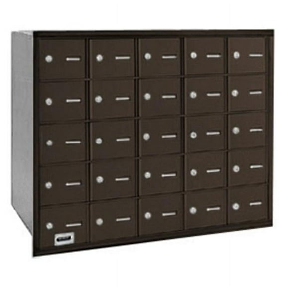 4B+ Horizontal Mailbox - 25 A Doors - Bronze - Rear Loading - USPS Access