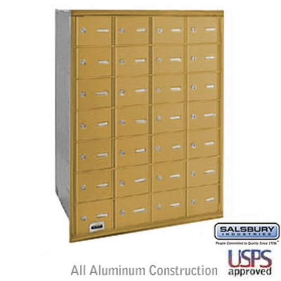 Salsbury Industries 28 Door Rear Load 4B Horizontal Mail Center