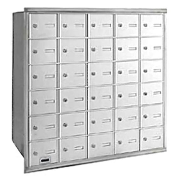 4B+ Horizontal Mailbox - 30 A Doors - Aluminum - Rear Loading - USPS Access