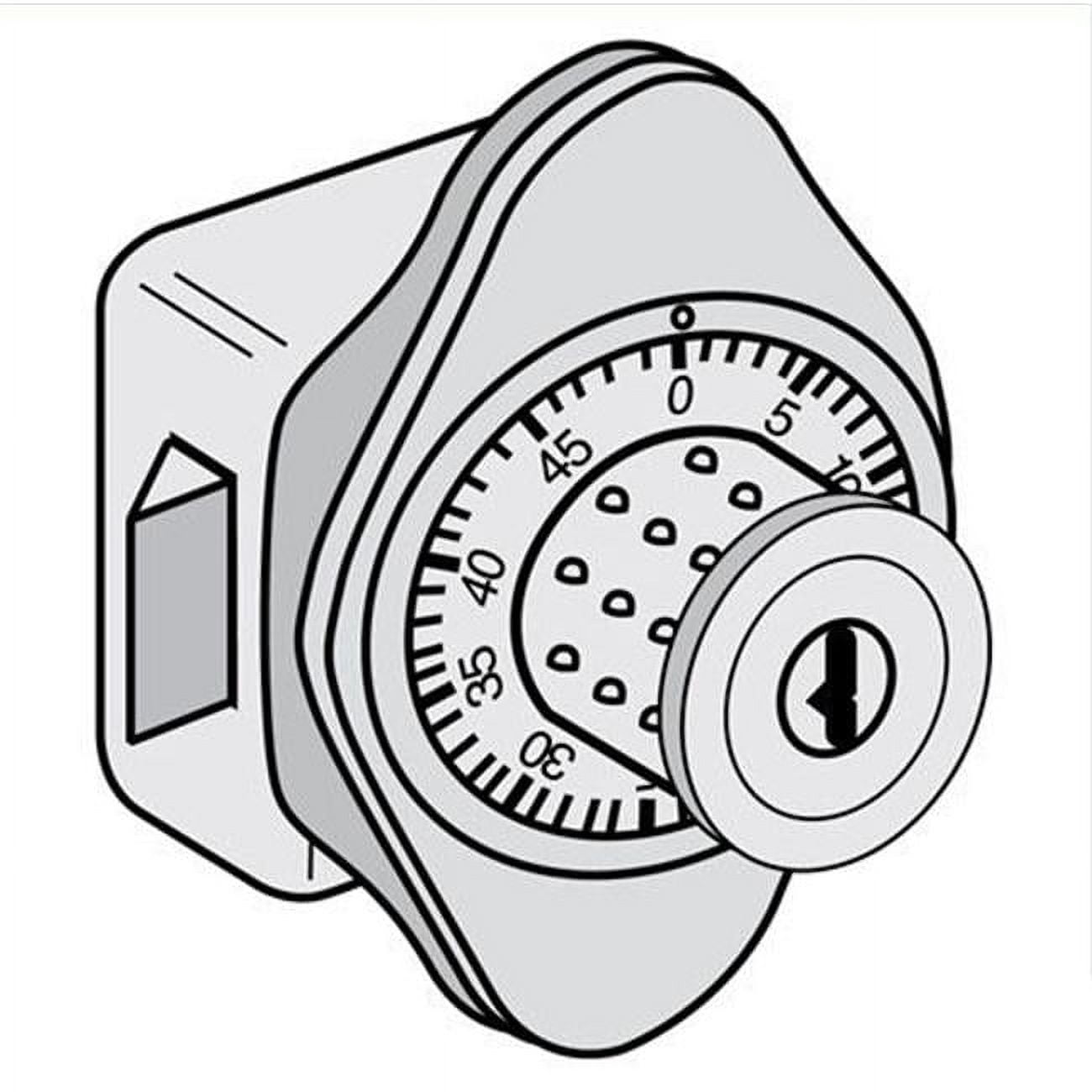 Compact Silver Combination Lock for Wood Locker Doors