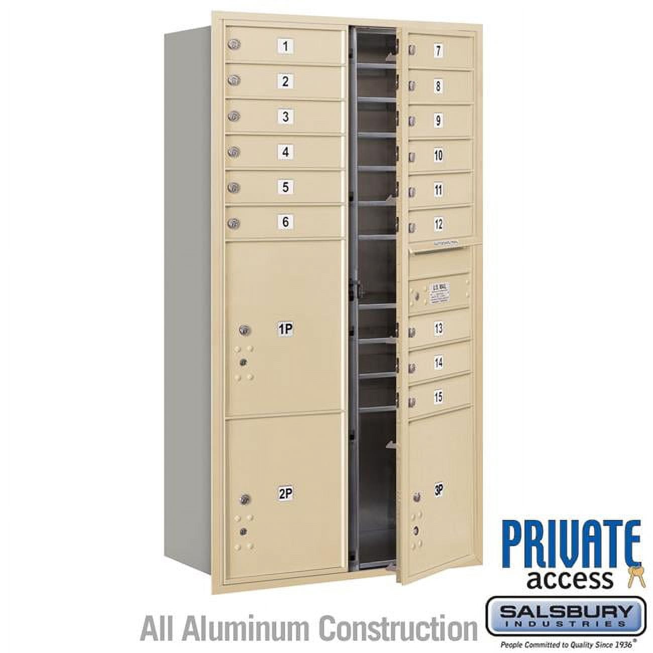 Salsbury Industries 31.125 x 57.125 x 16.5 in. Recessed Mounted 4C ...