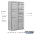 thumbnail image 1 of Salsbury Industries  31.75 x 57.75 x 17 in. Surface Mounted 4C Horizontal Mailbox Unit - Front Loading - USPS Access, Aluminum, 1 of 1