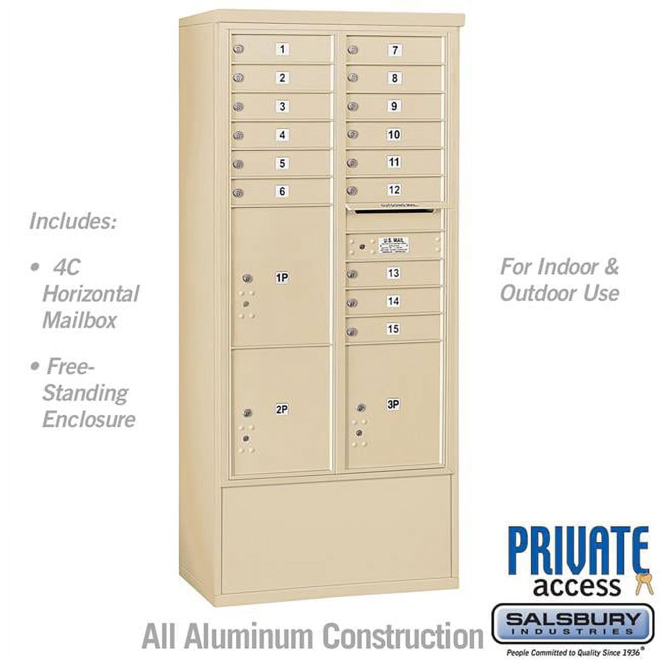 Salsbury Industries 31.75 x 72.125 x 18.5 in. Free-Standing 4C ...