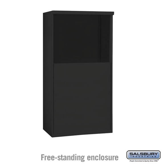 Salsbury Industries 32.25 x 51.75 x 19 in. Free-Standing Enclosure Mailbox for 3706 Double Column Unit, Black