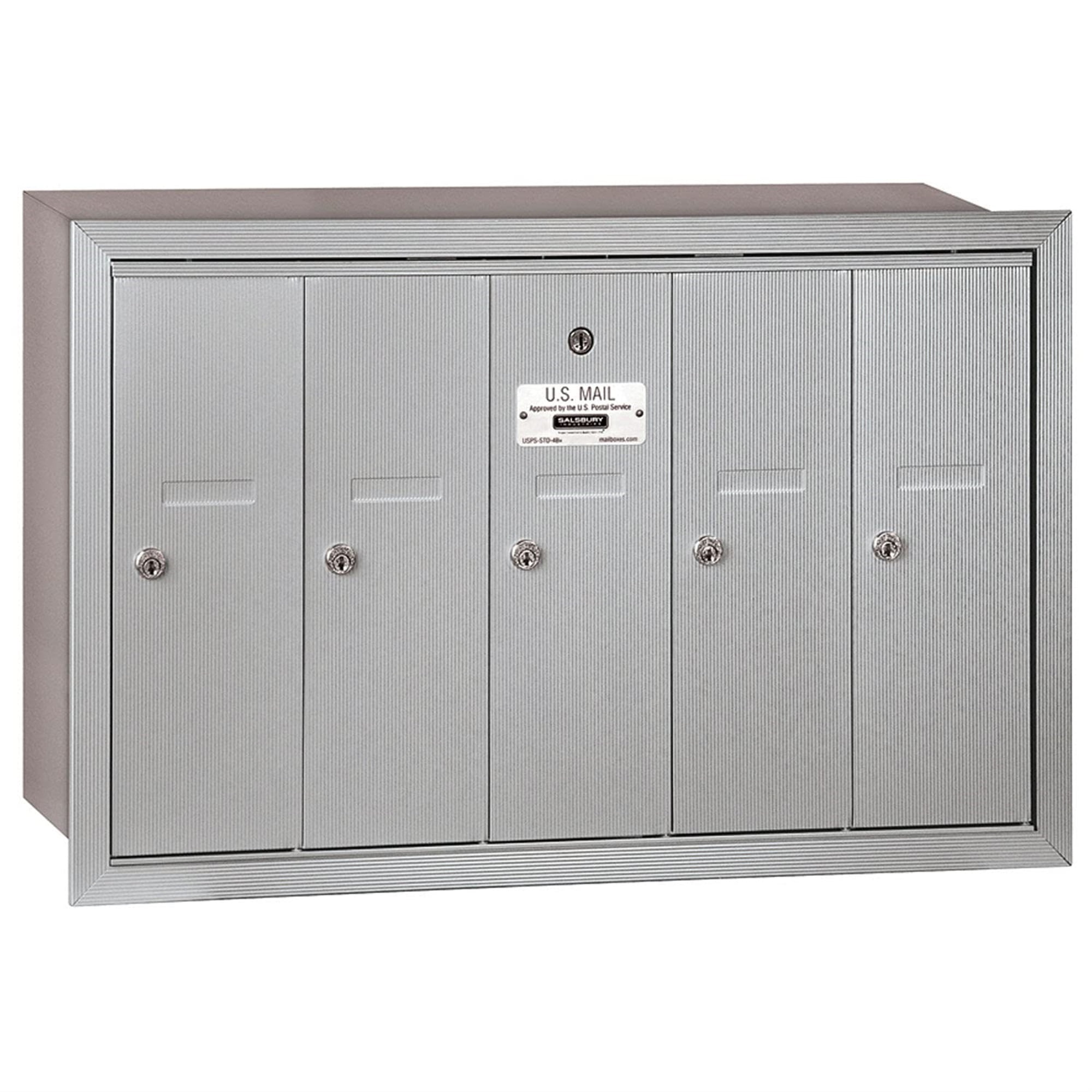 3500 Series Aluminum Recessed-Mounted Private Vertical Mailbox with 5 Doors 3500 Series Aluminum Recessed-Mounted Private Vertical Mailbox with 5 Doors