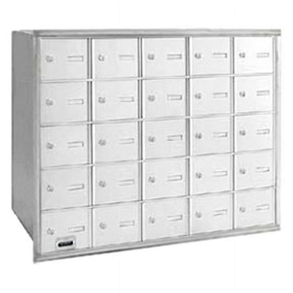 4B+ Horizontal Mailbox - 25 A Doors - Aluminum - Rear Loading - USPS Access