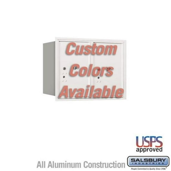 Salsbury Industries 3706D-2PCRU 6 Door Height Unit 23.875 in. Custom Rear Loading & USPS Access Recessed Mounted 4C Horizontal Mailbox