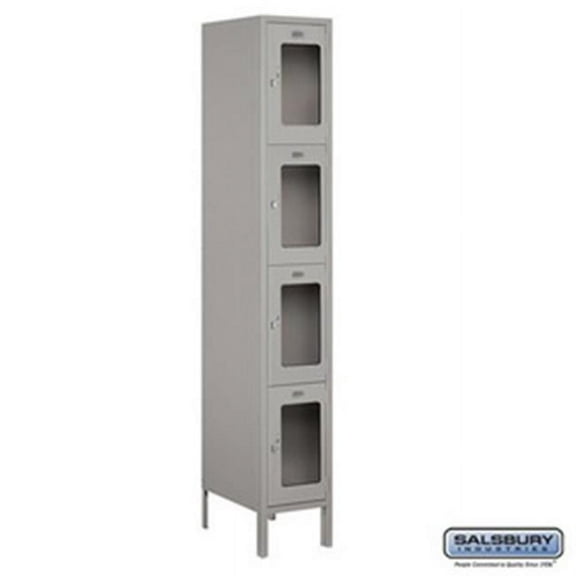Salsbury Industries 3716S-3PZRU USPS 4C Horizontal Mailbox Maximum High Unit 56.75 in. Rear Loading Single Column with Stand-Alone Parcel Locker, Bronze