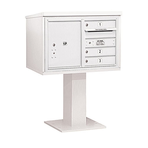 Salsbury Industries 4 Door Front Load 4C Horizontal Cluster Box Unit with 1 Parcel Locker