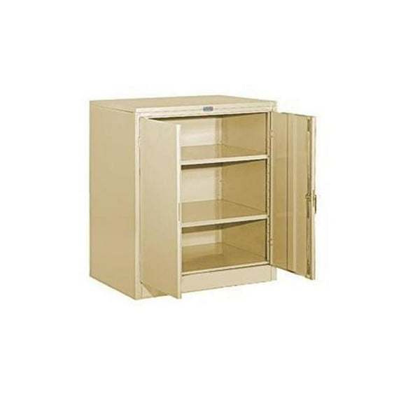 Salsbury Industries 9048TAN-A 42 inch H x 18 inch D Storage Cabinet - Counter Height - Assembled - Tan
