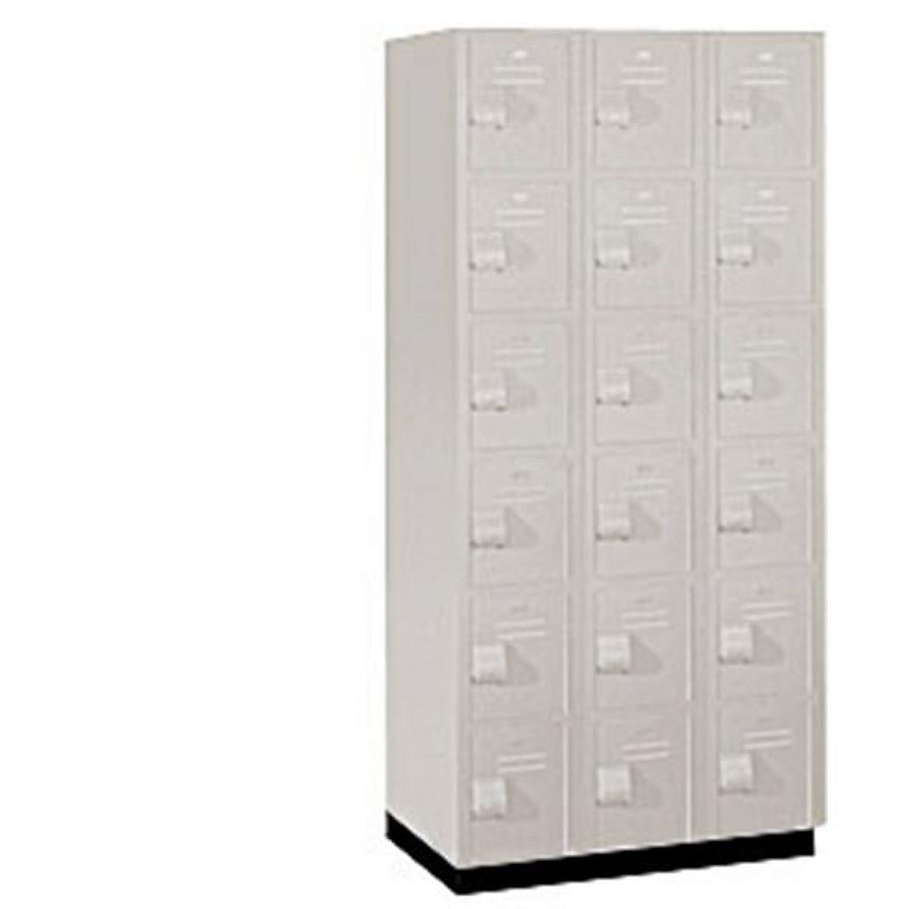Salsbury Industries 46368Gry 3 in. W Six Tier Box Style Plastic Locker - Gray - image 1 of 3