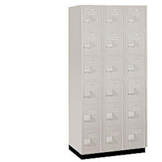 Salsbury Industries 46368Gry 3 in. W Six Tier Box Style Plastic Locker - Gray